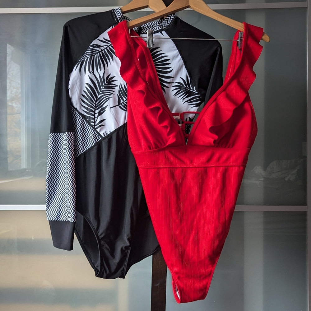 ⭐2 FOR 1⭐ Two New No Tags Shein one piece swimsuits - size 2XL